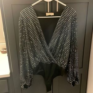 Saints and hearts bodysuit large